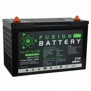 Fusion V-LFP-12-100 Lithium 12V Deep Cycle Battery