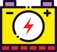 a 12v battery icon
